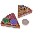 Set of 27 Wooden Pieces Make a Pizza with Toppings & Kitchen Tools
