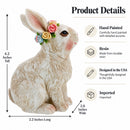 Bunny with Textured Fur Figurine Elegant Spring & Easter Rabbit Decoration 4.2 Inches
