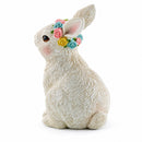 Bunny with Textured Fur Figurine Elegant Spring & Easter Rabbit Decoration 4.2 Inches