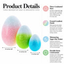 Set of 3 Gradient Jumbo Easter Eggs - Spring Tabletop Decor 8 Inches
