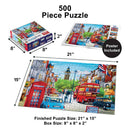Travel Diary - London 500 Piece Jigsaw Puzzle
