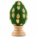 Golden Leaves Wooden Easter Egg