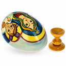 Mary and Jesus Large Wooden Hand Painted Icon Easter Egg