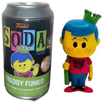 Funko SODA Vinyl: LE3000 Freddy Funko (Blacklight | Pink Fright Night T-Shirt | Blue Hair | Green Crown) SEALED Spastic Pops 