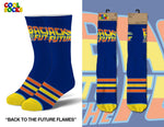 Back to the Future "Flames" Men's Straight Crew Socks (Size 6-13)