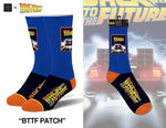 Back to the Future "Patch" Men's Crew Sideways Socks (Size 8-12)