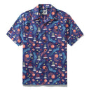 Summer Hawaiian Shirt For Men Underwater Cotton Beach Shirt Camp Collar