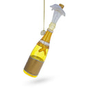 Champagne Bottle Pop Glass Christmas Ornament