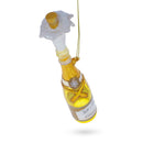 Champagne Bottle Pop Glass Christmas Ornament