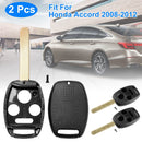 2Pcs Keyless Entry Remote Shell Case Fit For Honda Accord 2008-2012 Car Key Fob Pad _x000B__x000B_Replacement N5F-S0084A N5F-A05TAA w/ Uncut Blade