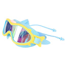 Kids Swim Goggles With Ear Plugs UV Protection Anti-Fog Leak Proof Wide View Pool Swimming Goggles For Youth Boys Girls Aged 3-16 Years Old Summer Bea