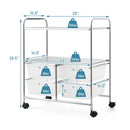 Mobile 4 Drawers Shelves Rolling Storage Cart Rack