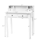Writing Desk 2-Tier Vanity Desk Computer Desk with 4 Drawers