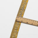 Ethnic Chiffon Collar Trim - Gold Embroidery, 10 Colors