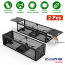 2-Pack Humane Live Rat Trap Cage with Dual Doors