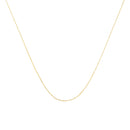 Solid 10K Yellow Gold 0.5mm Slim and Dainty Unisex 18" Rope Chain Necklace