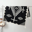 Ethnic-style Knitted Tassel Shawl