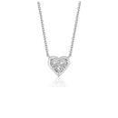 Diamond Heart Design Pendant in 14k White Gold