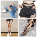 Women Fishnet Tights Sexy High Waist Fishnet Pantyhose Stretchy Mesh Hollow Out Tights Stockings w/ Small Medium Large Hole Choices