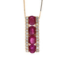 1.39ct Ruby Diamond Fashion Pendants 14KT Rose Gold