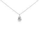14K White Gold Diamond Accent Baby Shoe with Bow Pendant 18" Necklace (G-H Color, SI1-SI2 Clarity)