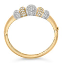 18K Gold 6.00 Cttw Diamond Graduating Dome Bangle Bracelet (G-H Color, VS2-SI1 Clarity)