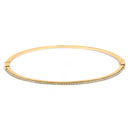 14K Yellow Gold 1/3 Cttw Diamond Half Eternity Bangle Bracelet (I-J Color, I2-I3 Clarity) - 7.75" Inches