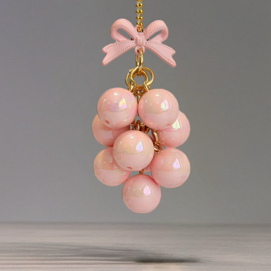 Pink Bauble Bow Charm - Tumbler Handle Charm