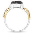 4.74 Carat Genuine Multi Stones .925 Sterling Silver Ring