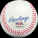 Yordan Alvarez Signed MLB Baseball PSA Houston Astros
