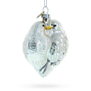 Romantic Two Doves in Heart Blown Glass Christmas Ornament