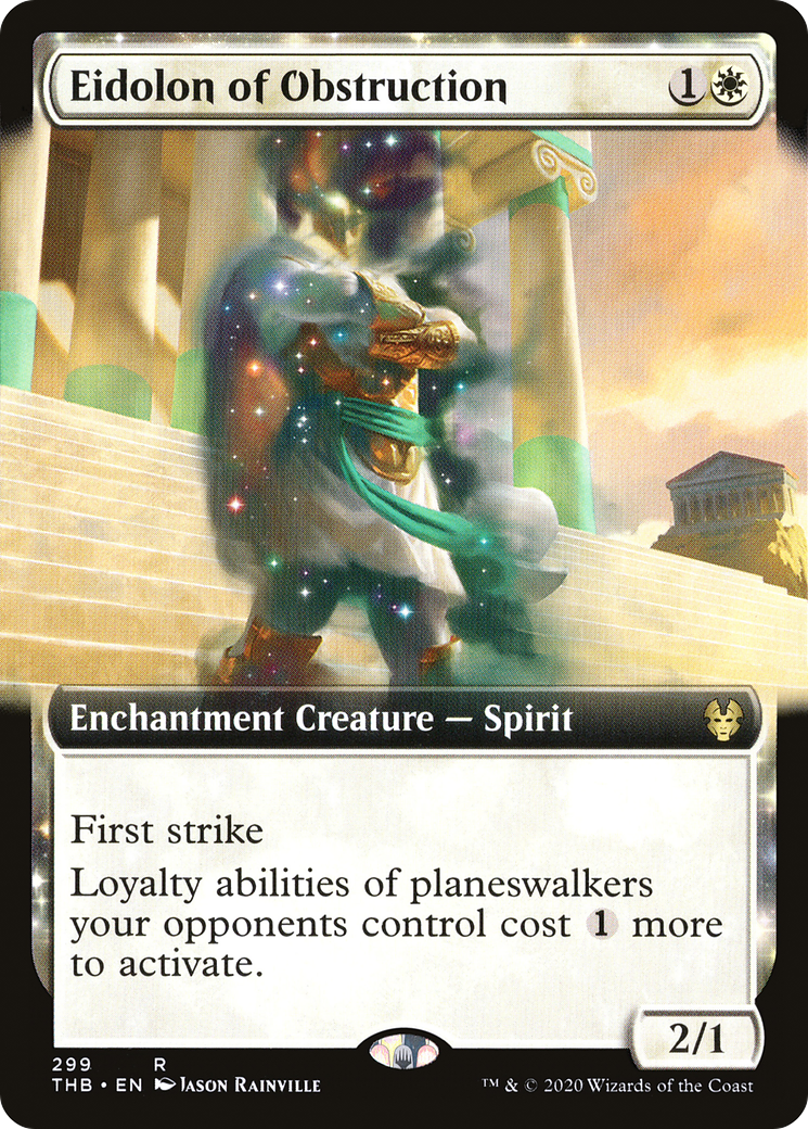 Eidolon of Obstruction (THB-299) - Theros Beyond Death: (Extended Art, enchantment) Foil