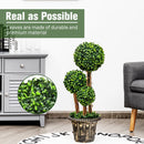 30 Inch Artificial Topiary Triple Ball Tree Indoor and Outdoor UV Protection