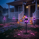 Solar Skull Torch Lights 4-Pack with Purple Flame Effect