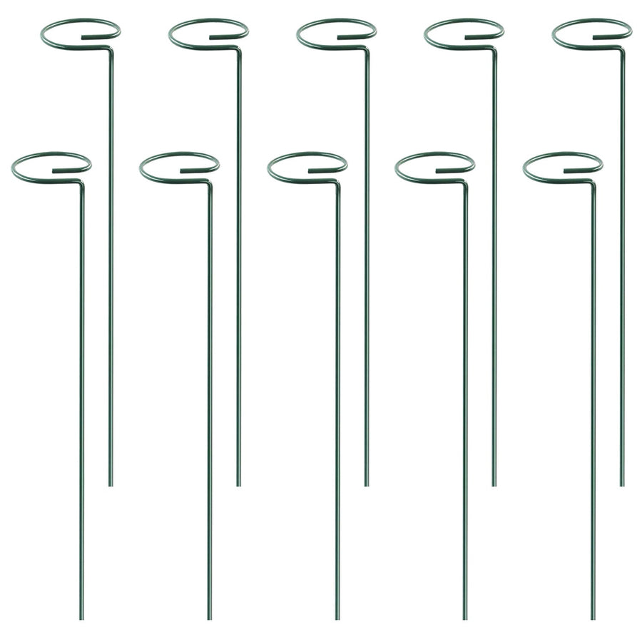 10 Packs 16in Plant Support Stakes Garden Flower Single Stem Support Stake Iron Plant Cage Support Ring For Tomatoes Orchid Lily Peony Rose Flower Ama
