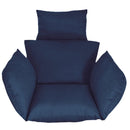 Egg Chair Cushion Hanging Basket Seat Cushion Thicken Soft Egg Swing Chair Pad Hanging Egg Chair Cushion with Headrest