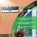 Solar Lights 118 LEDs Solar Wall Light Outdoor Motion Sensor Lamp IP65 Waterproof 120¡ Sensing 270¡Wide Lighting Angle for Garage Garden Pathway