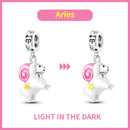 S925 Colorful Luminous Constellation Pendant