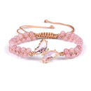 Light Luxury Butterfly Pendant Woven Bracelet