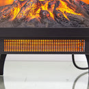 Electric Fireplace Stove Heater 18" with 3-Sided Flame View