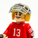 #13 QB San Francisco Football Player Minifig - B3 Customs
