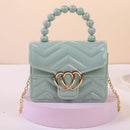 One Shoulder Messenger Mini Chain Key Pearl Jelly Bag