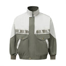European And American Color Contrast Patchwork Workwear Stand-up Collar Jacket