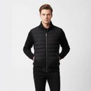 Stand-collar Patchwork Fashion Casual Zip-up Cardigan Cotton-padded Coat