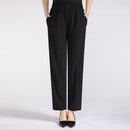 Plus Size Ice Silk Cropped Pants