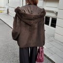 Fashionable Fur Collar Coat Women's Clothing