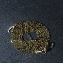 14k Yellow Gold Diamond-Cut Alternating Bead Chain 1.2mm