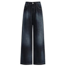 Retro High-end Wide-leg Denim Jeans For Women
