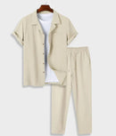 New Digital Men's Cotton And Linen Shirt Outfit