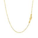 14k Yellow Gold Diamond-Cut Bead Chain 1.2mm